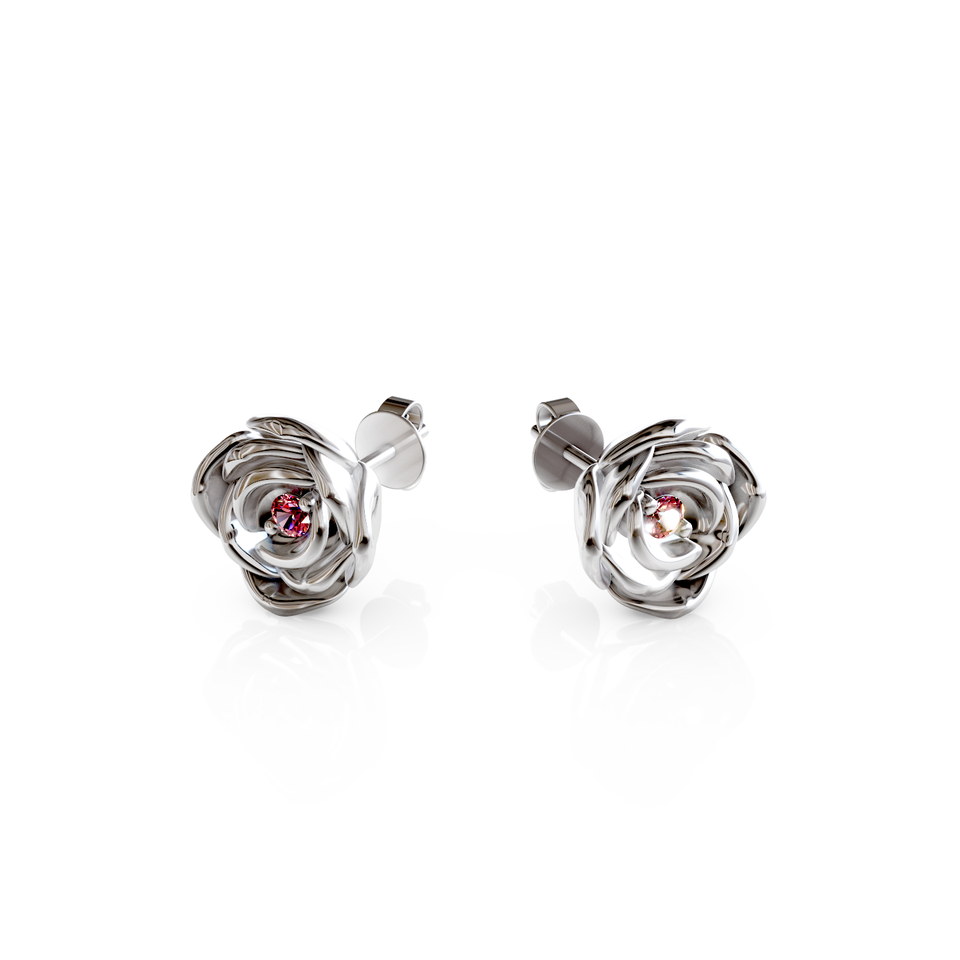 rose stud earrings