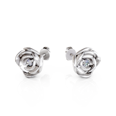 rose stud earrings