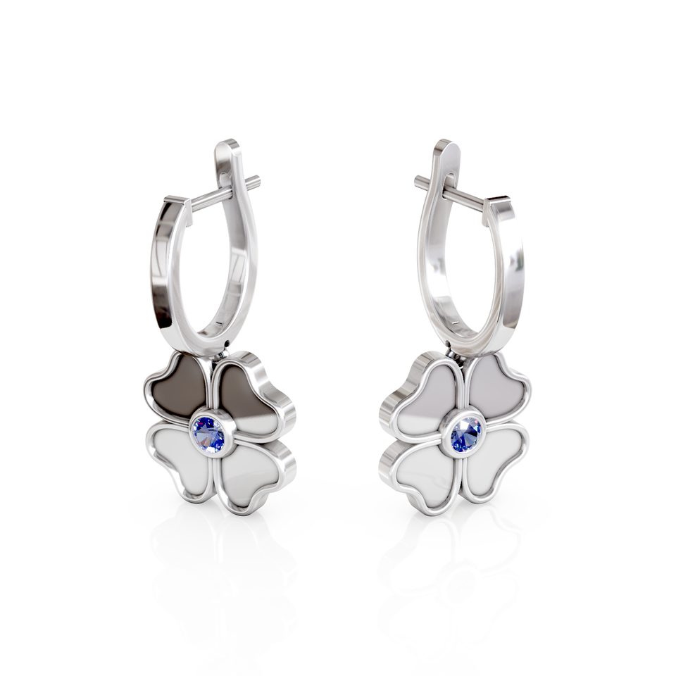 clover hoop earrings