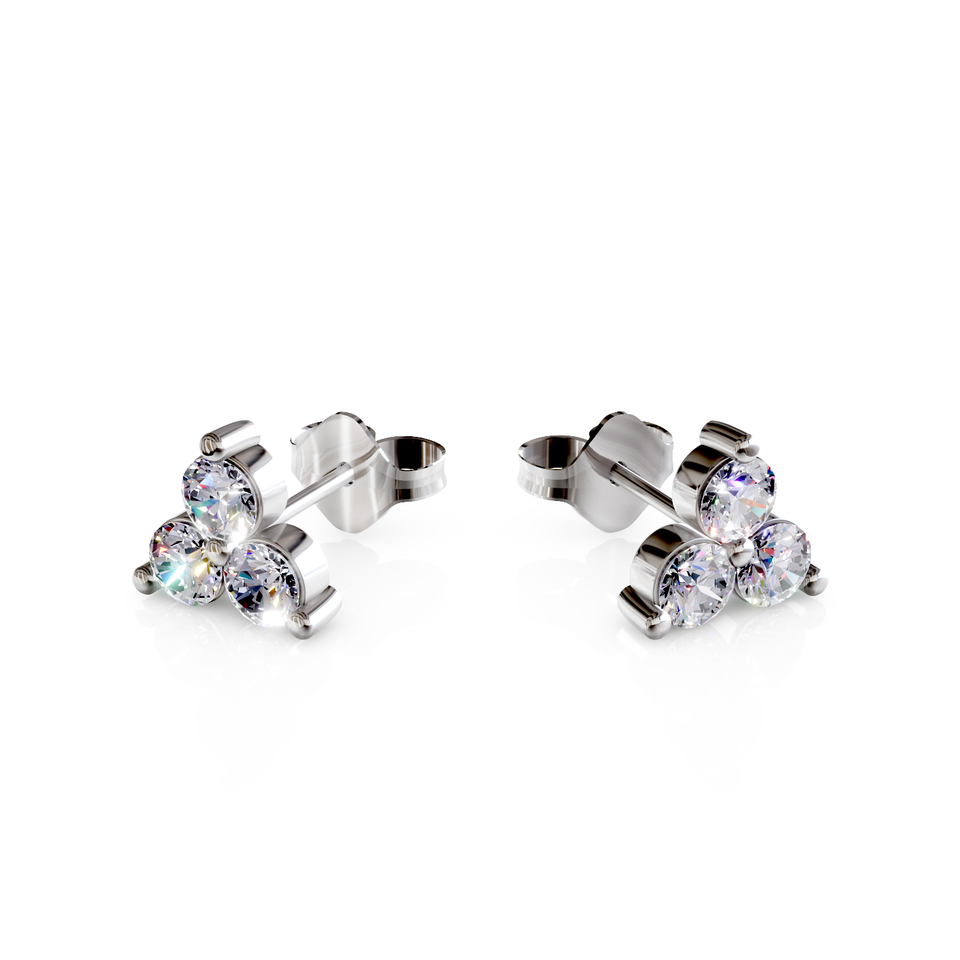 cluster stud earrings
