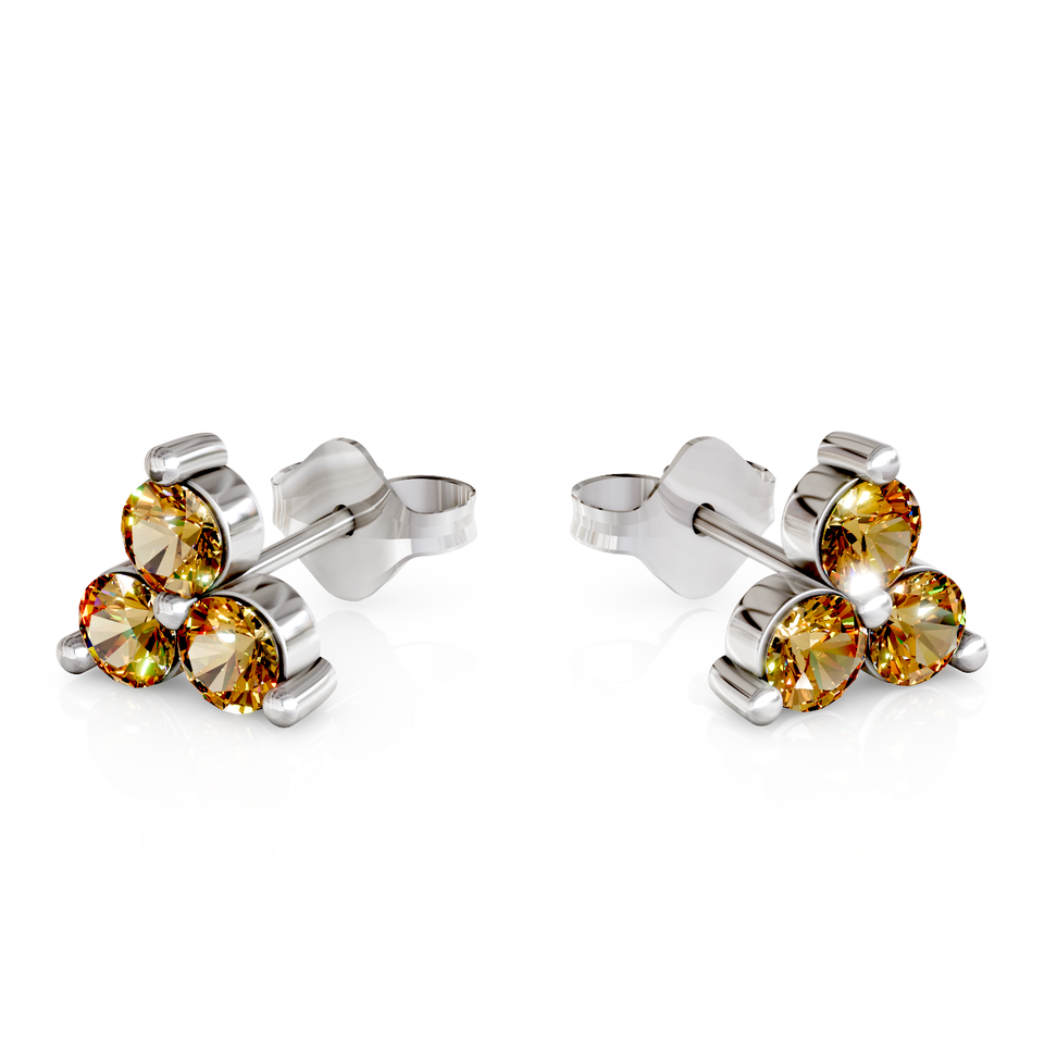 cluster stud earrings