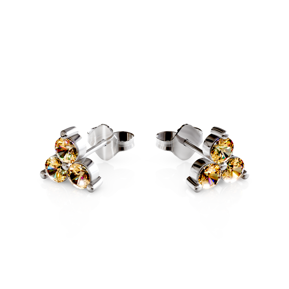 cluster stud earrings