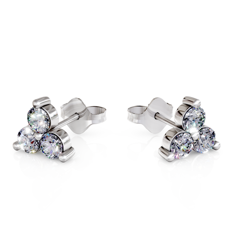 cluster stud earrings