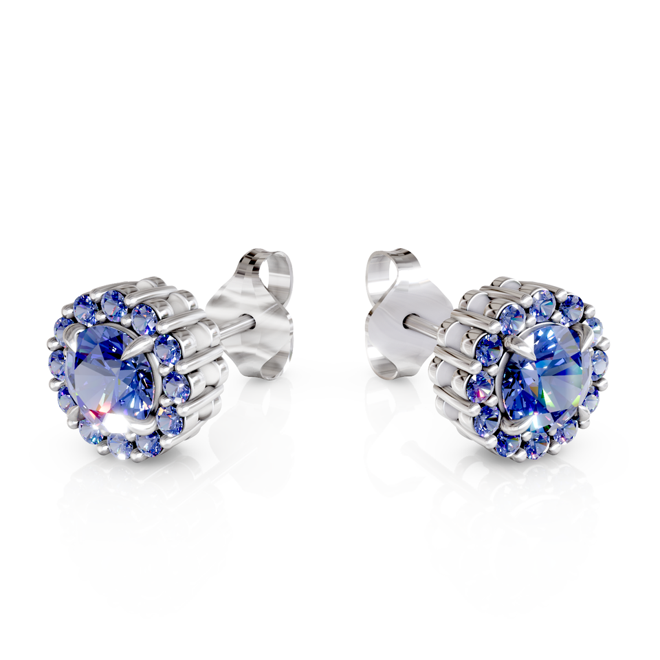halo stud earrings