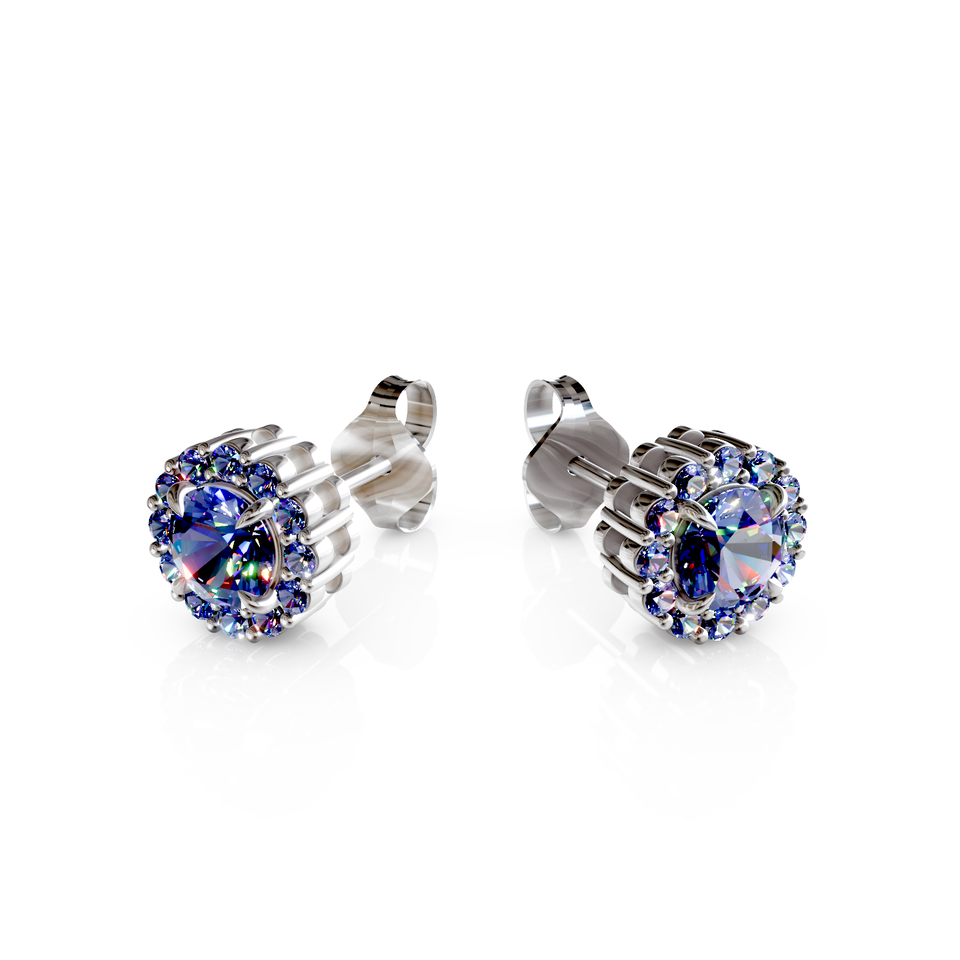 halo stud earrings