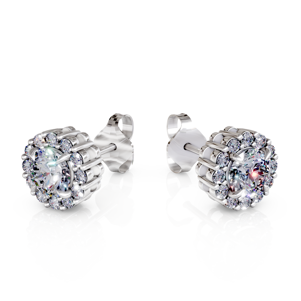 halo stud earrings