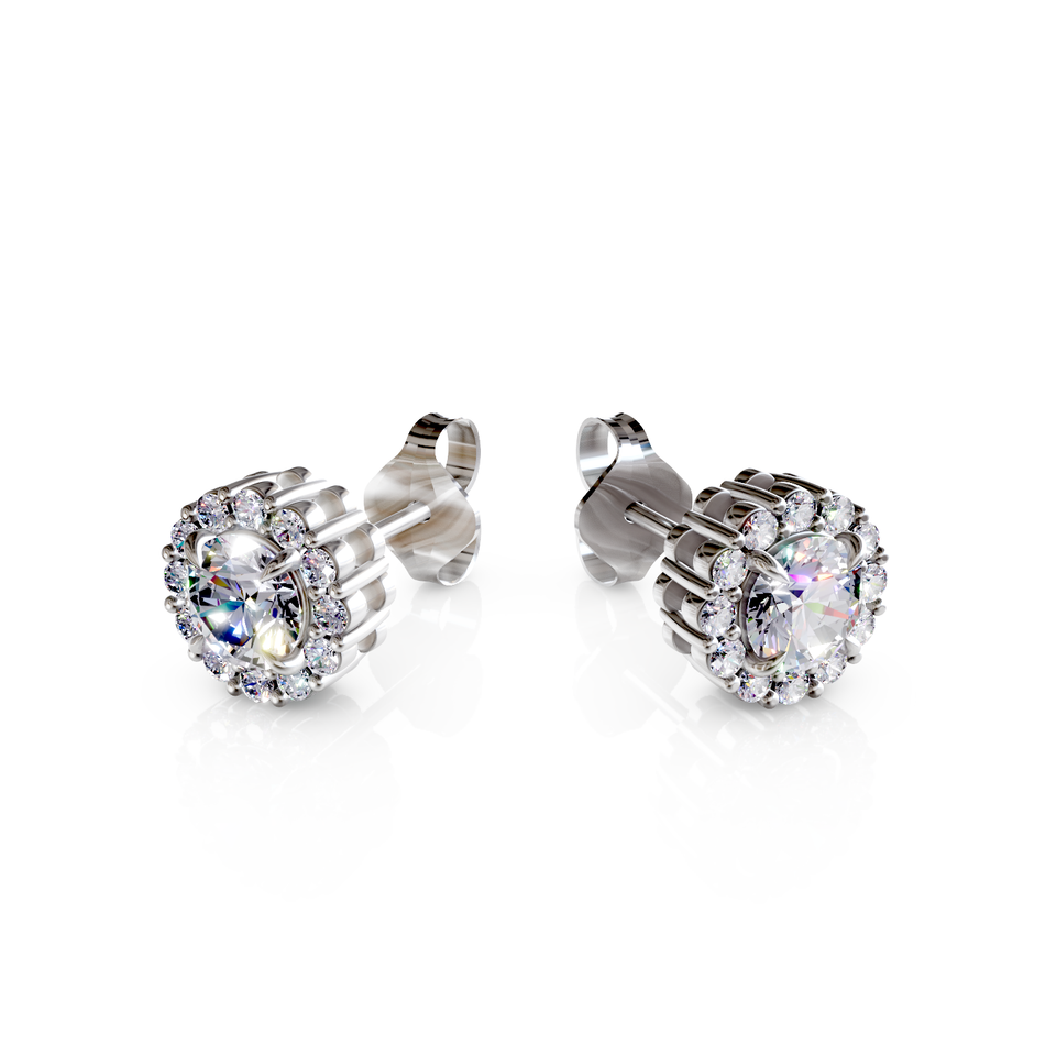 halo stud earrings