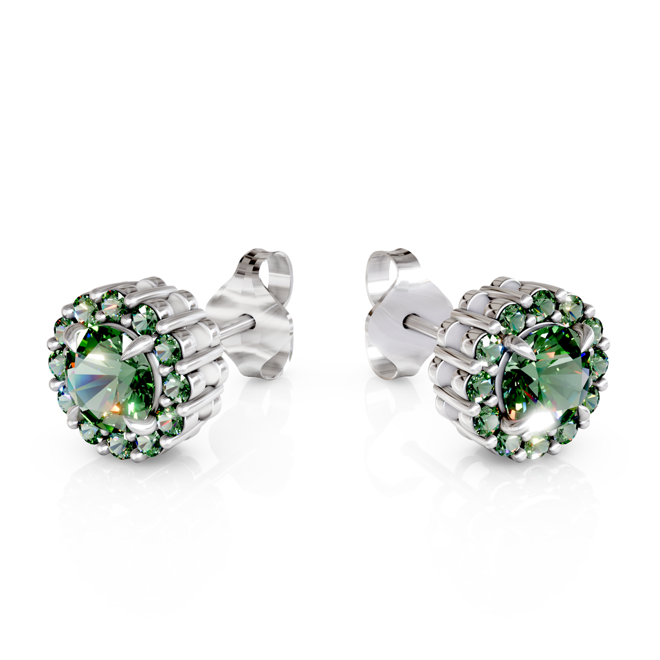 halo stud earrings