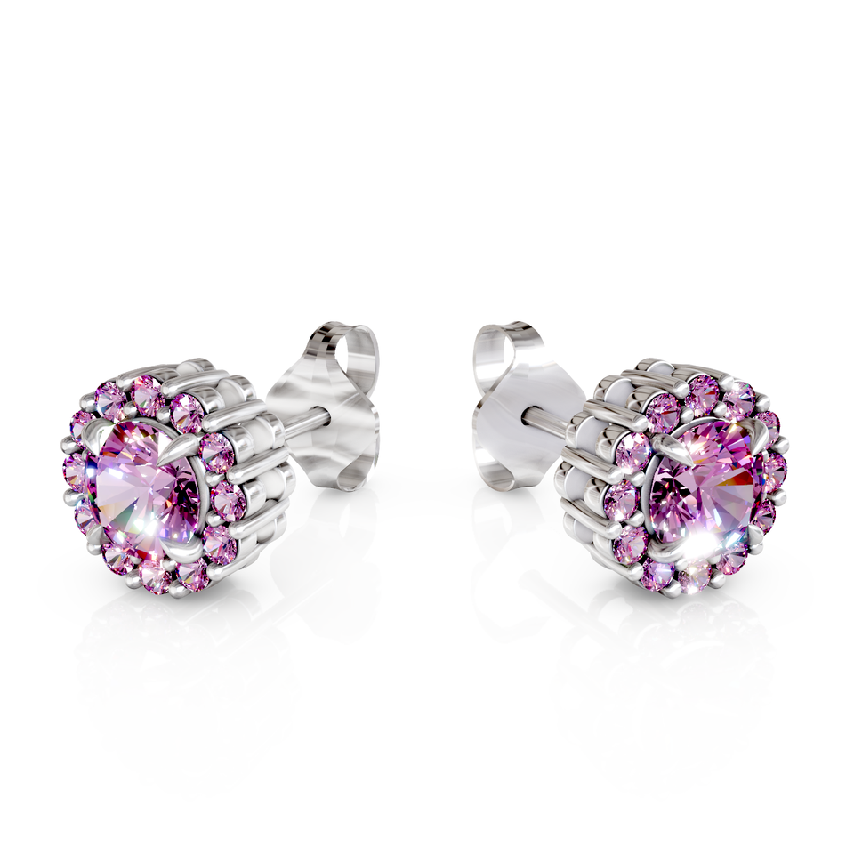 halo stud earrings