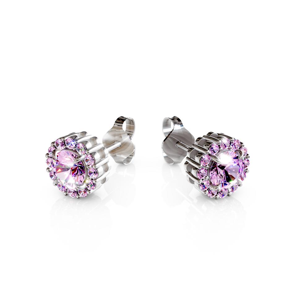halo stud earrings