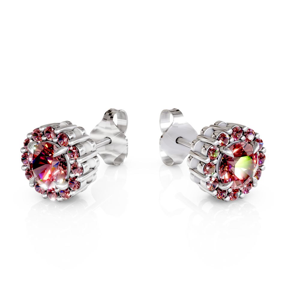 halo stud earrings