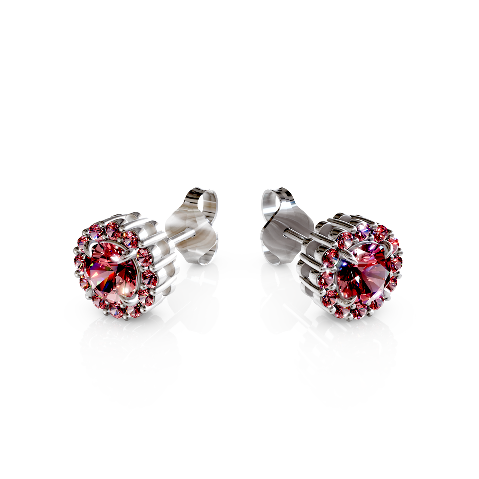 halo stud earrings