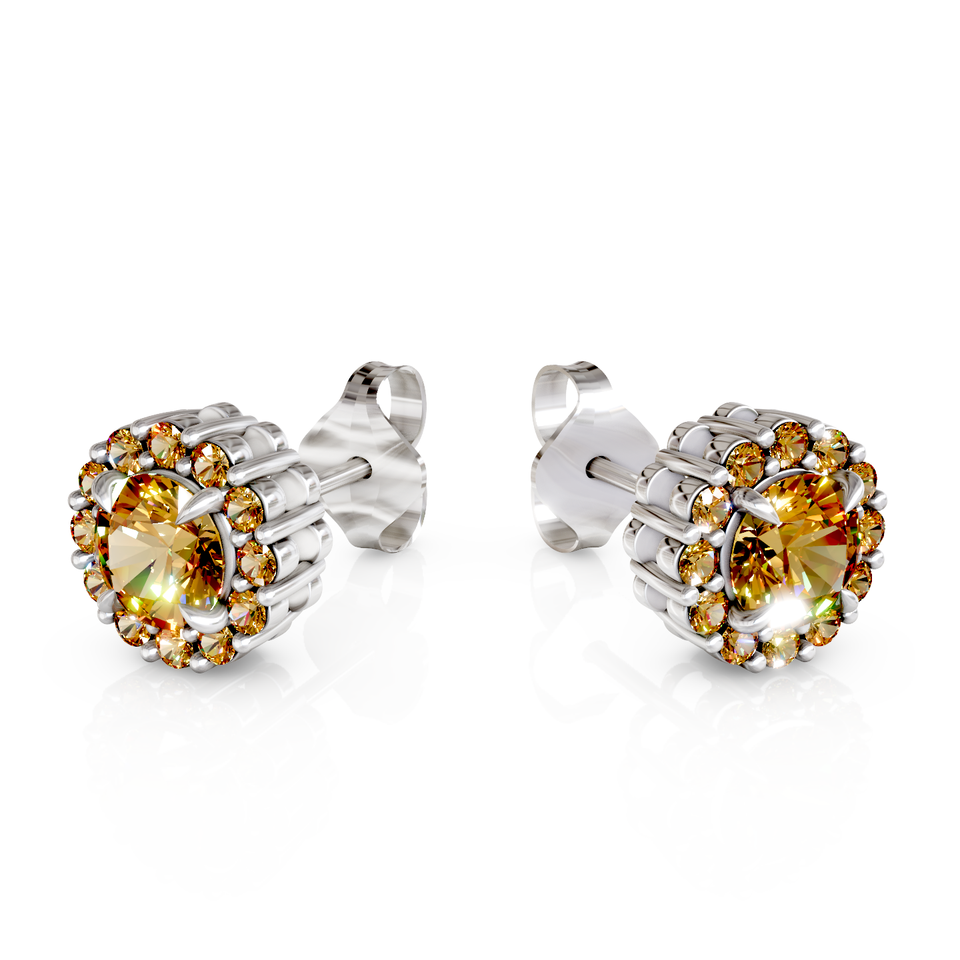 halo stud earrings