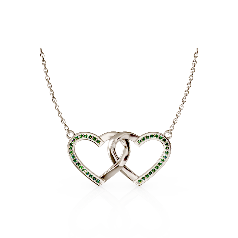 intertwined hearts pendant