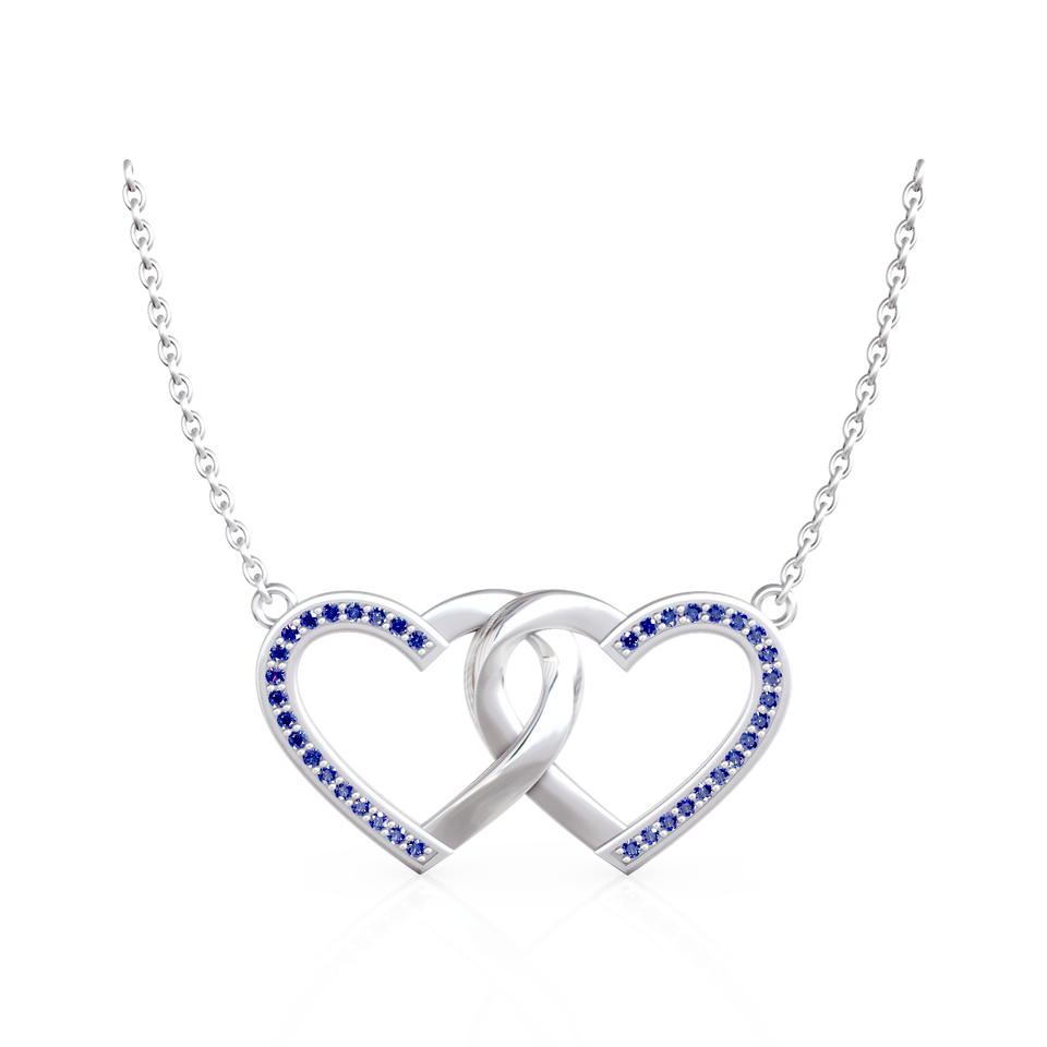 intertwined hearts pendant