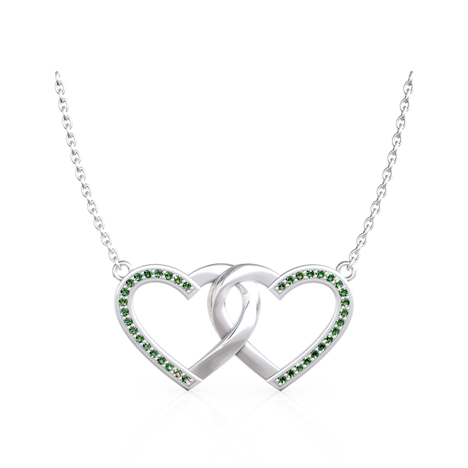 intertwined hearts pendant