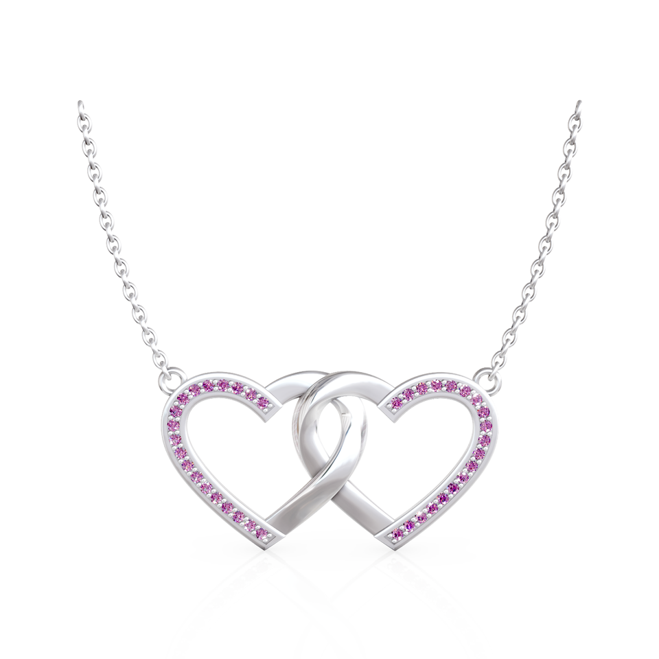 intertwined hearts pendant