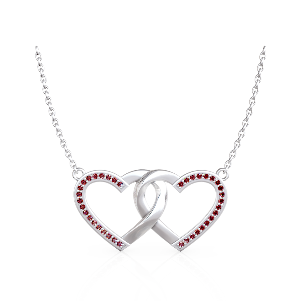 intertwined hearts pendant