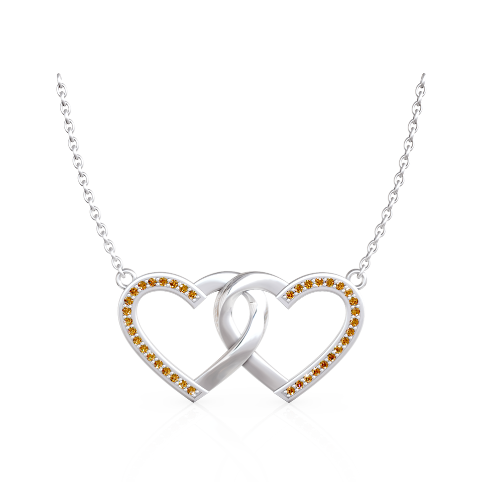 intertwined hearts pendant