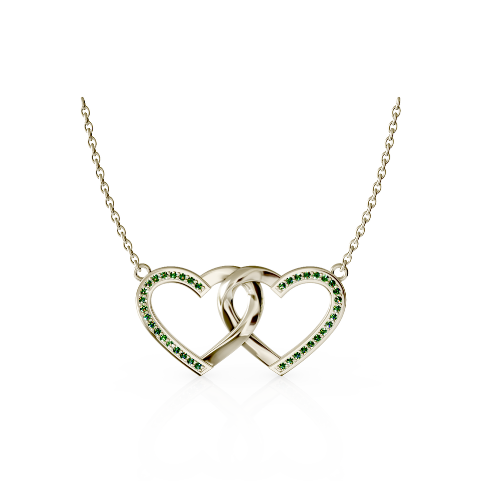 intertwined hearts pendant