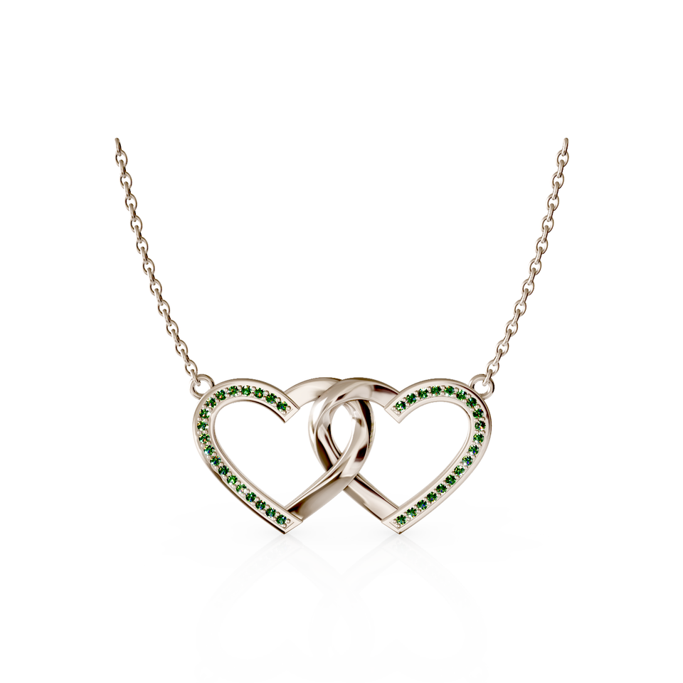 intertwined hearts pendant