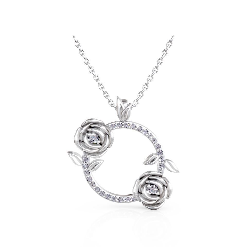 rose circle pendant
