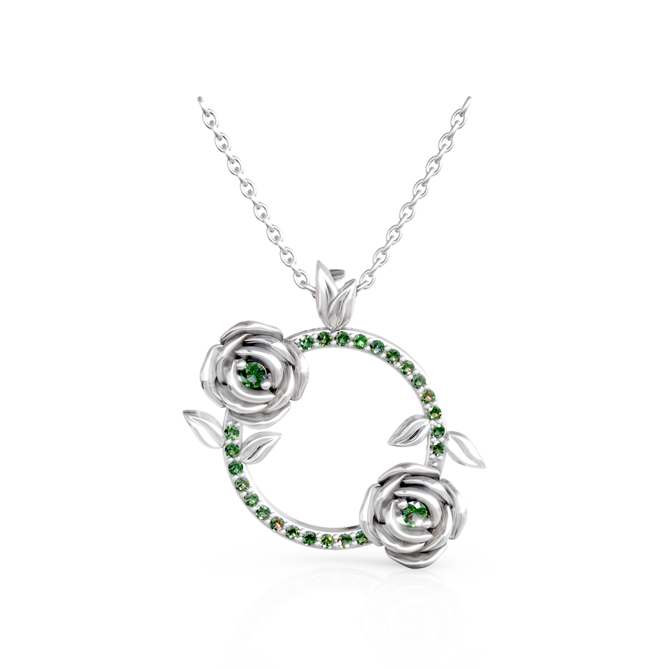 rose circle pendant