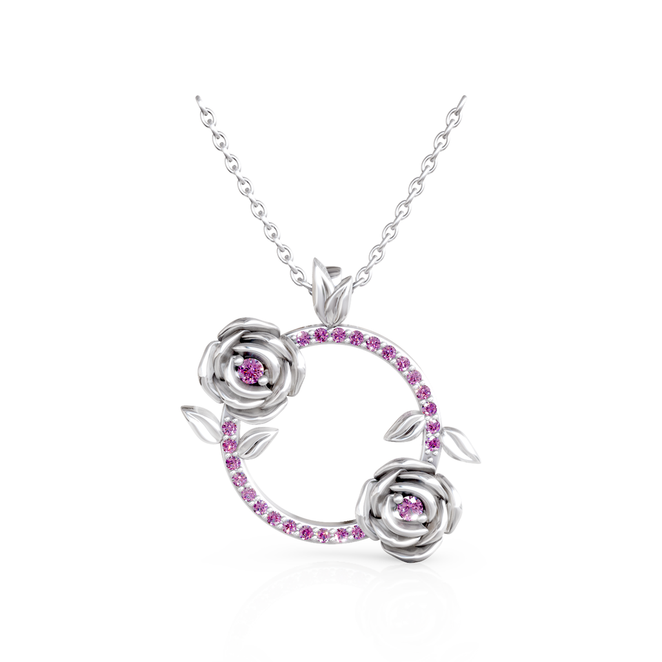 rose circle pendant