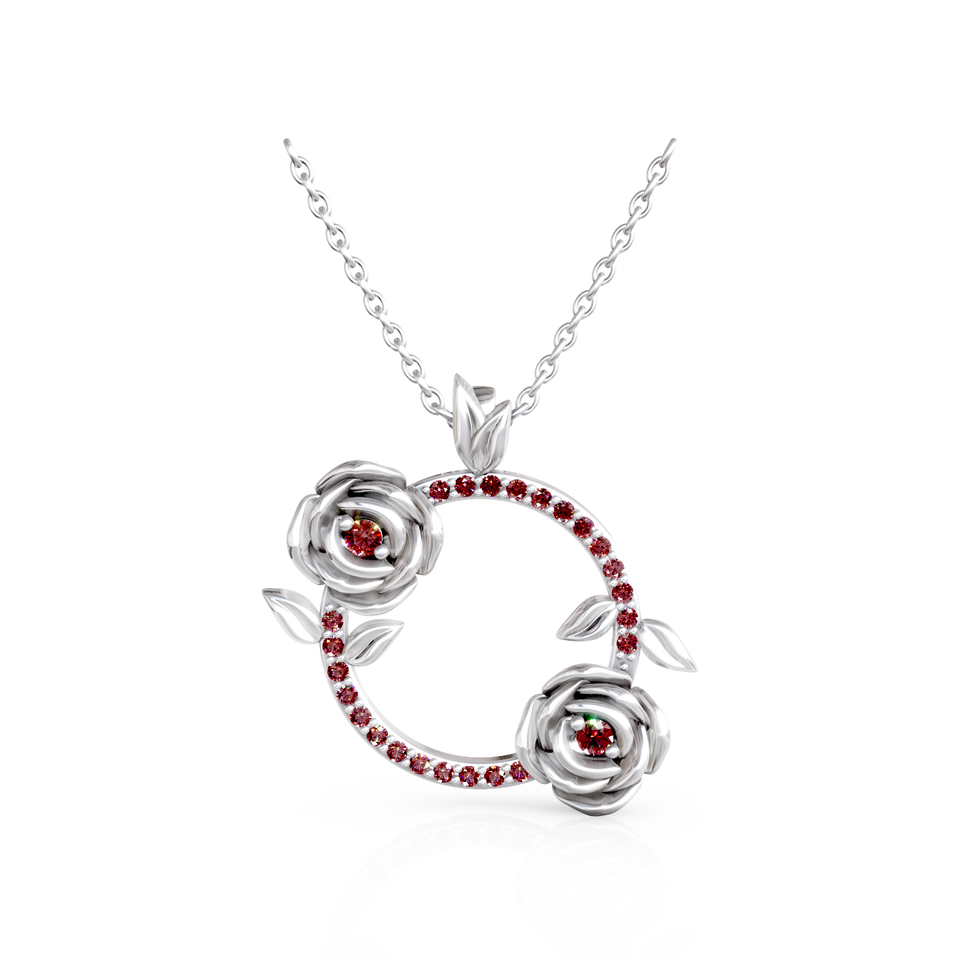 rose circle pendant