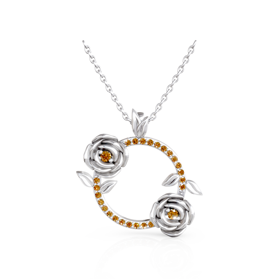 rose circle pendant