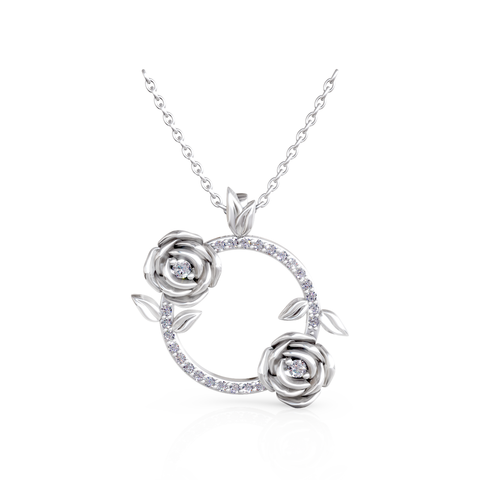 rose circle pendant