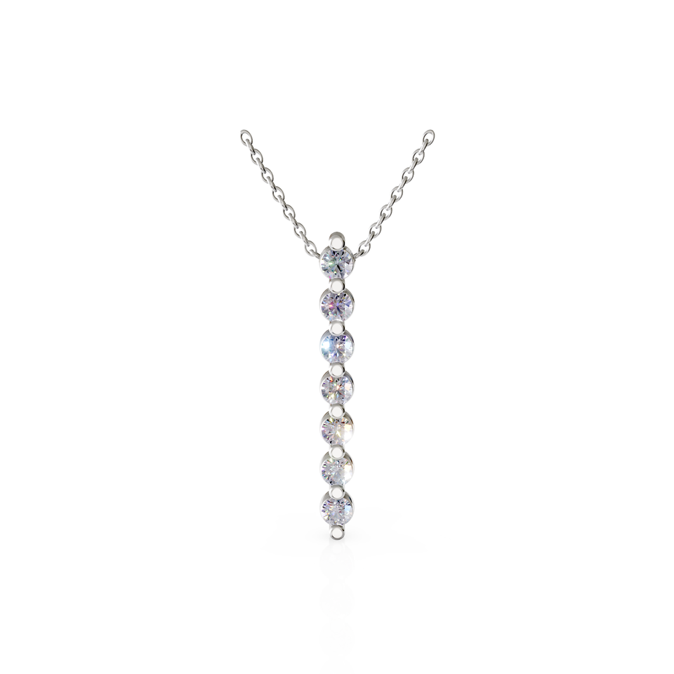 vertical bezel bar pendant