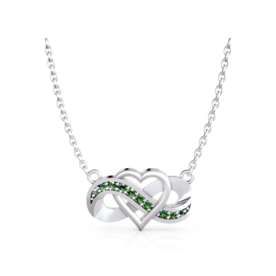 infinity heart pendant