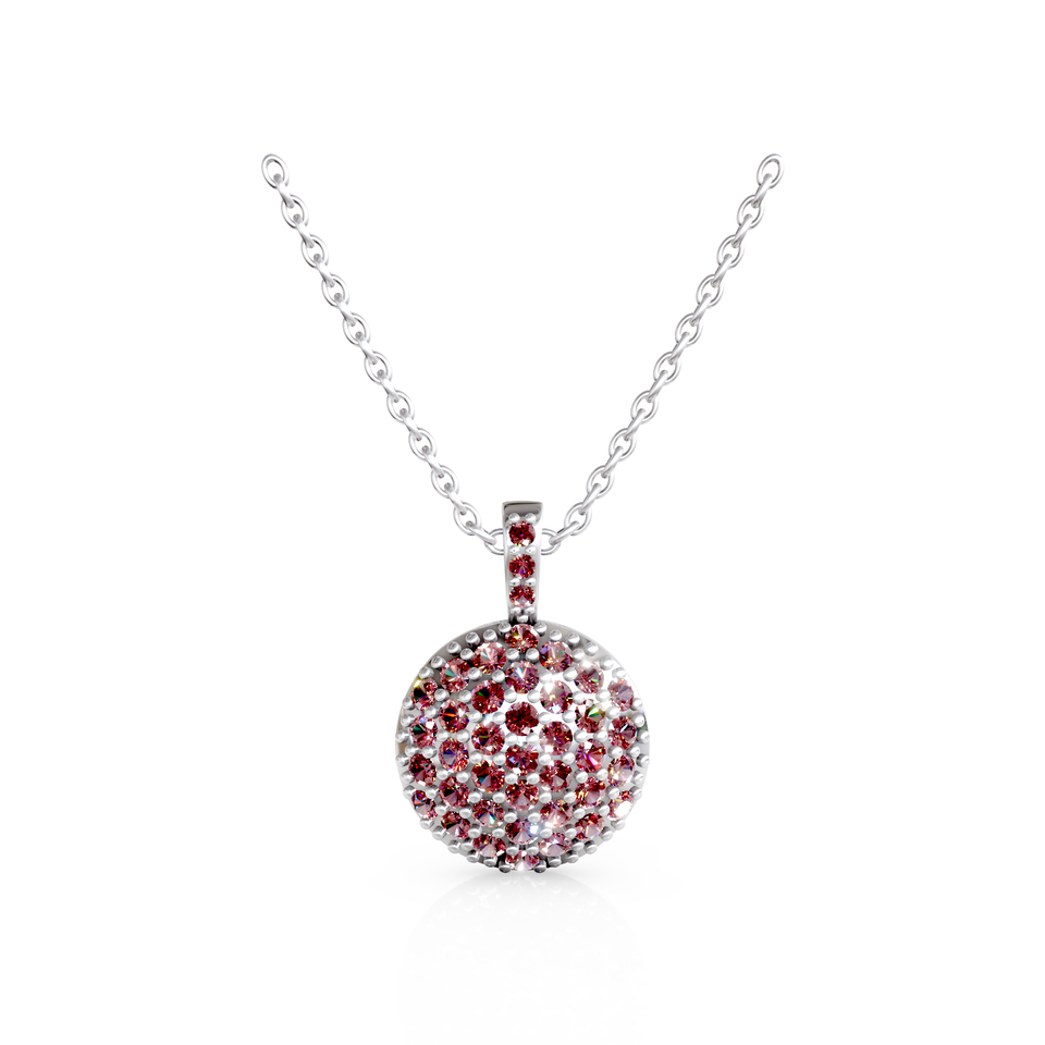 pavé circle pendant