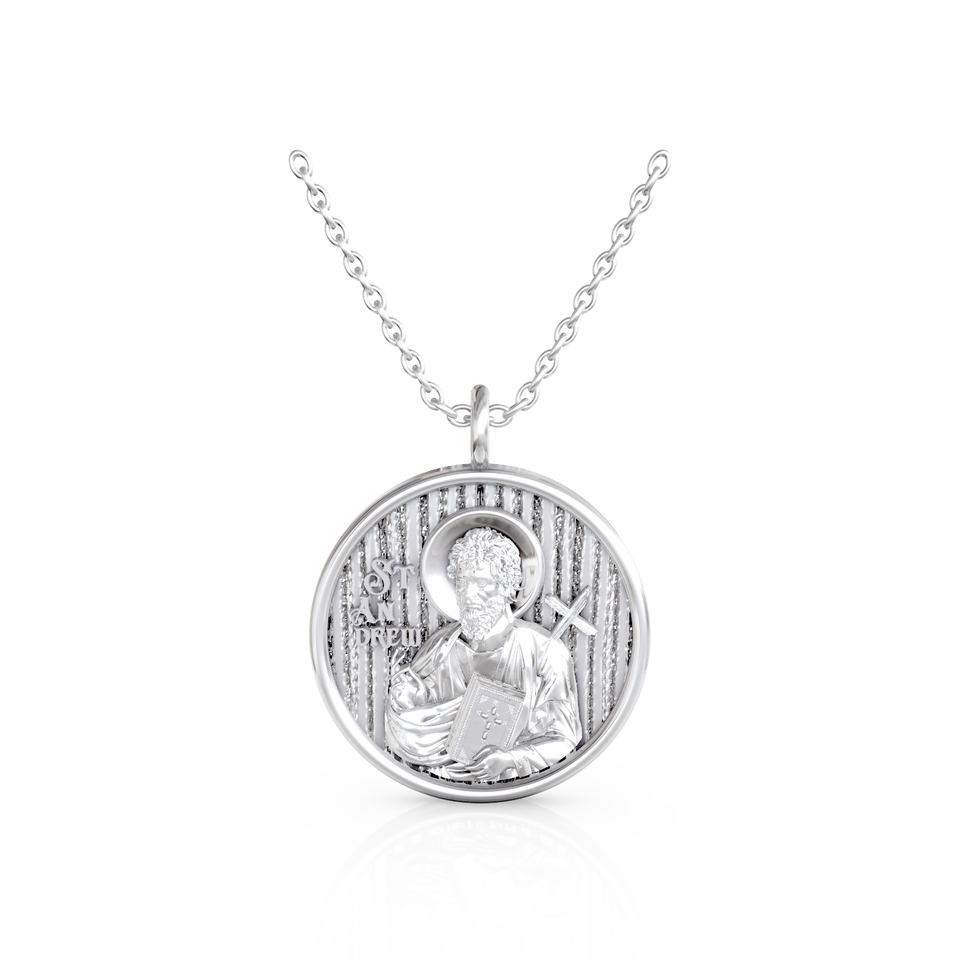 saint andrew religious pendant