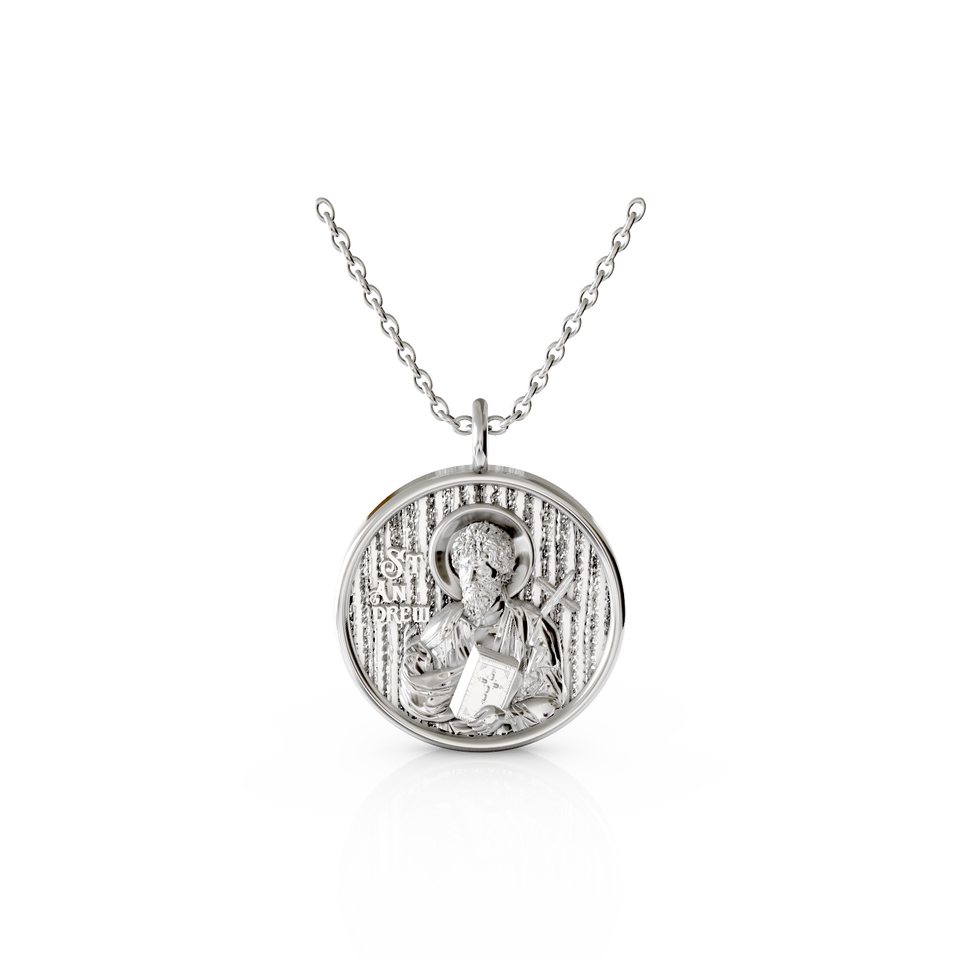 saint andrew religious pendant