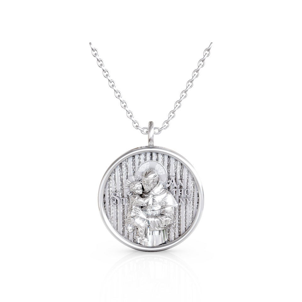 saint anthony religious pendant