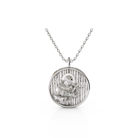 saint francis religious pendant