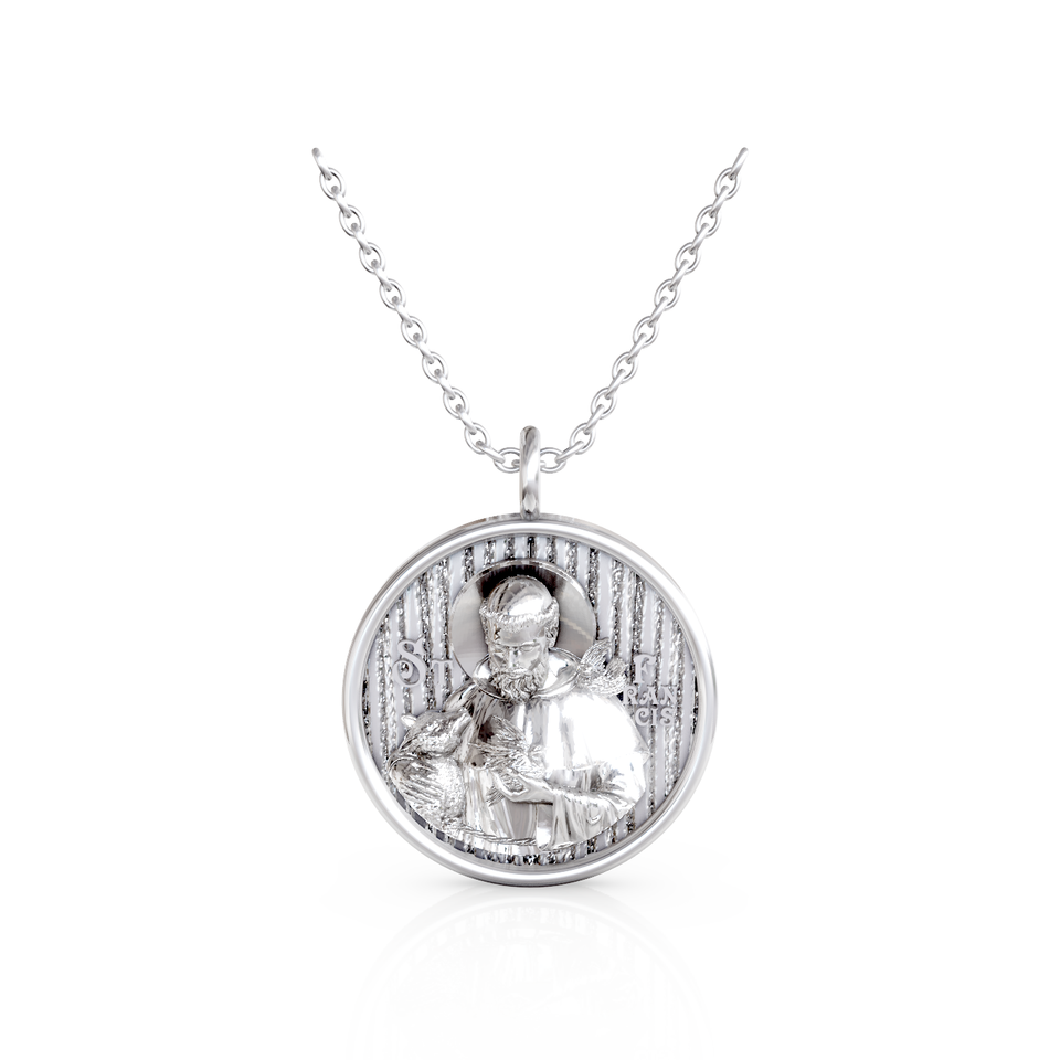 saint francis religious pendant