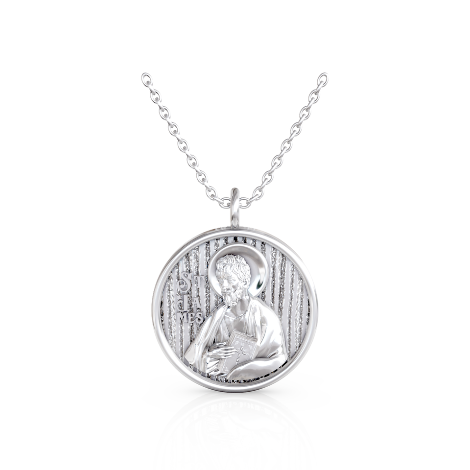 saint james religious pendant