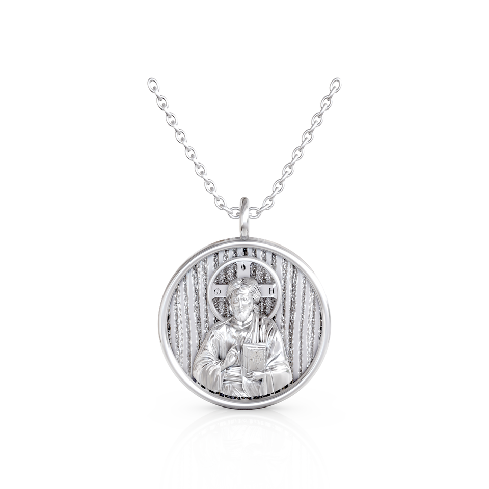 saint christ religious pendant