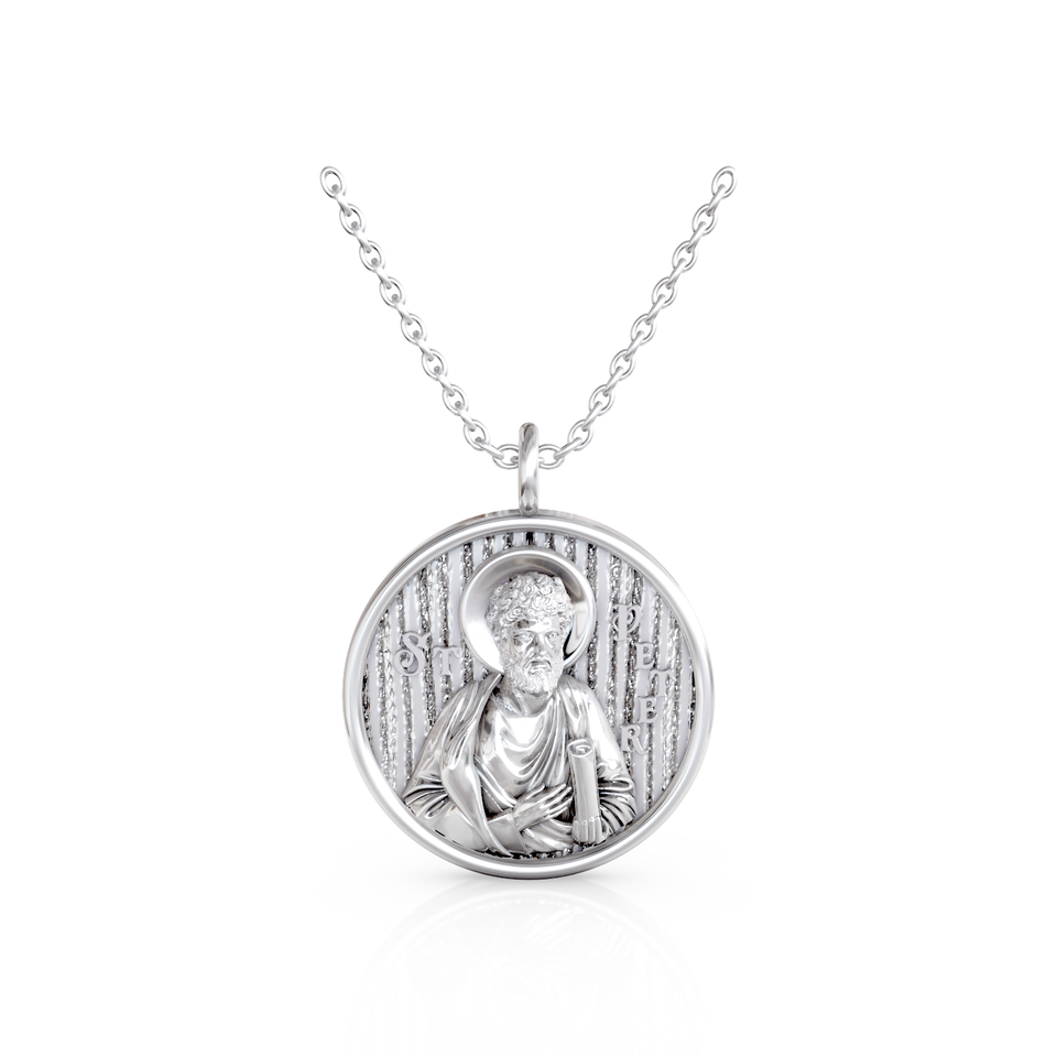 saint peter religious pendant