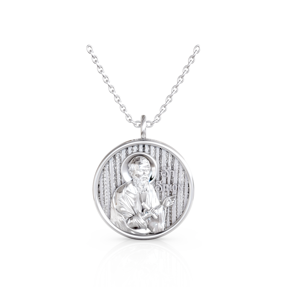 saint simon religious pendant