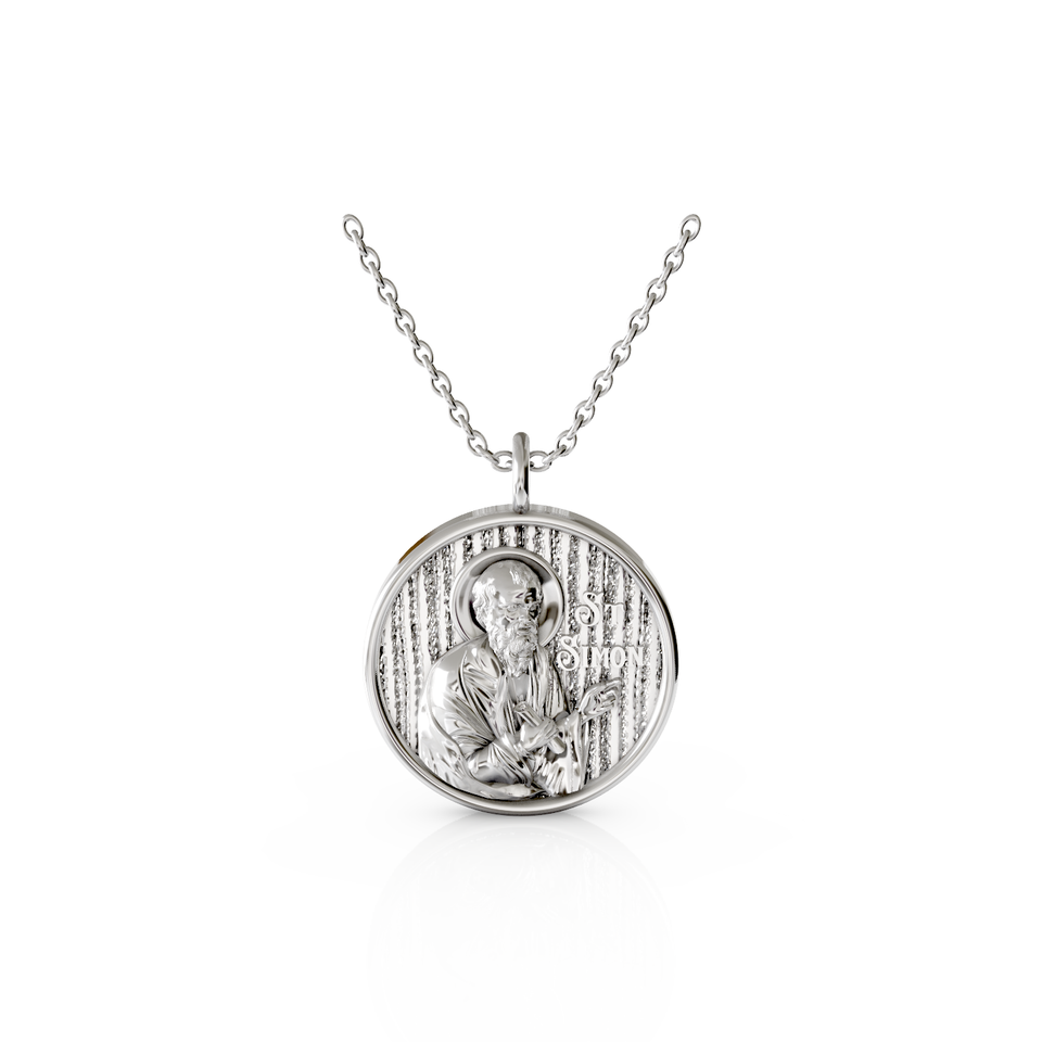 saint simon religious pendant