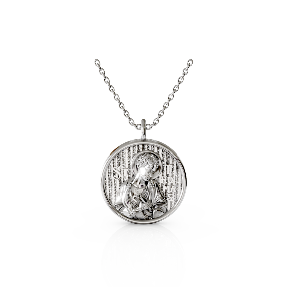 saint thomas religious pendant
