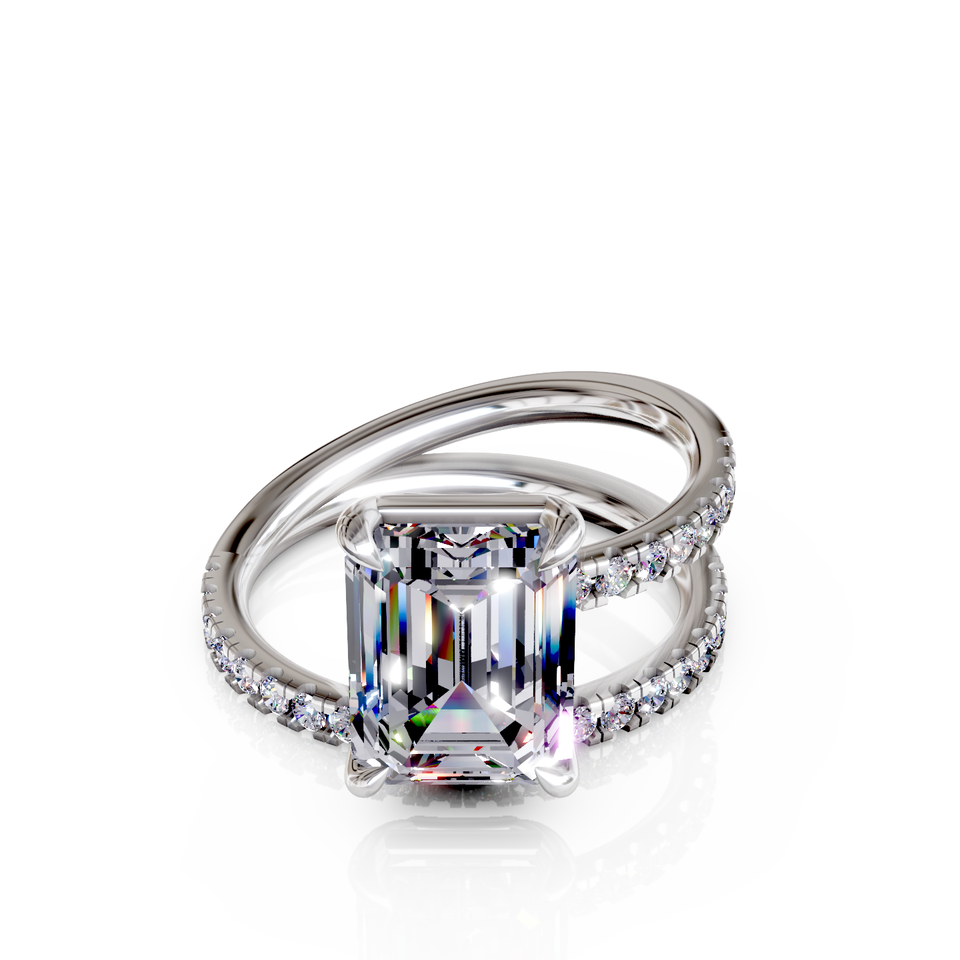 emerald cut engagement ring