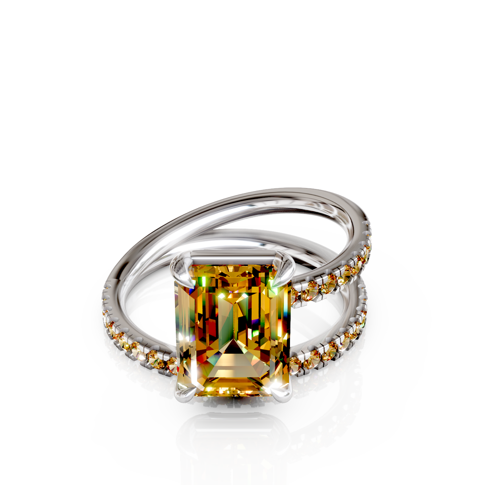emerald cut engagement ring