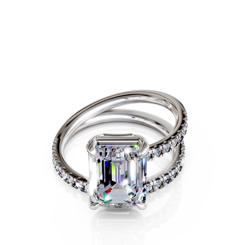 emerald cut engagement ring