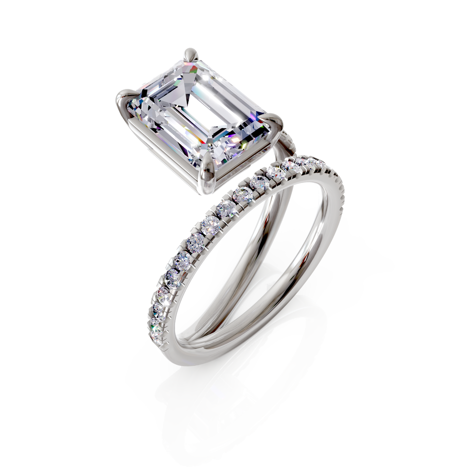 emerald cut engagement ring