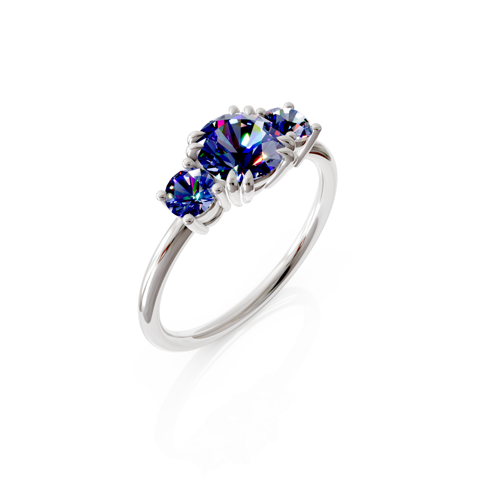 three-stone engagement ring